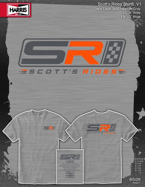 Scott's Rides Logo Tee - Heather Gray